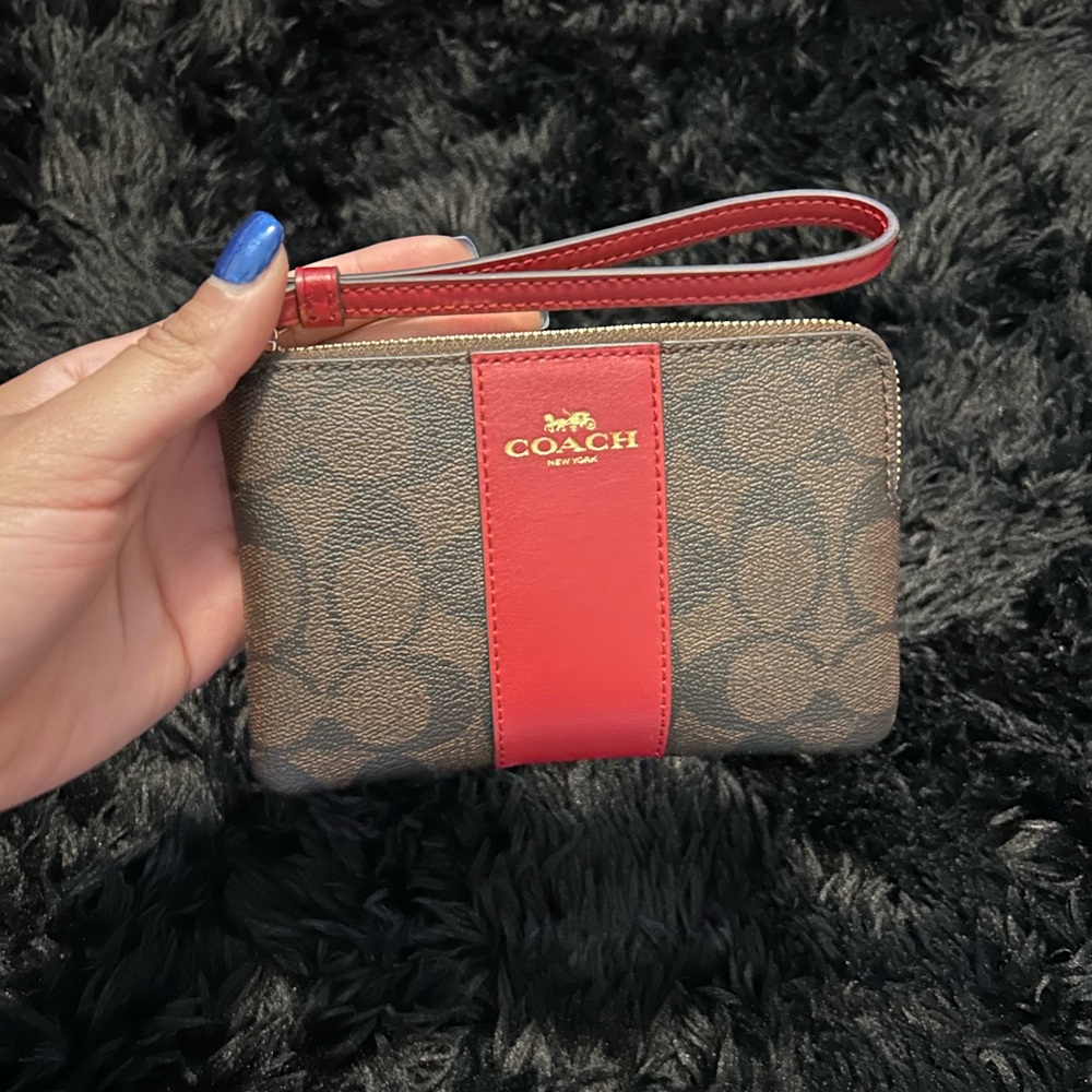Red Coach Wristlet